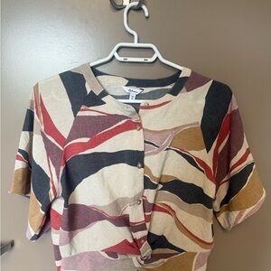 Reitmans White and Black Button Down Shirts (x2) with Notched Collar